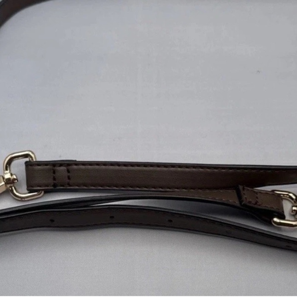 ALDO Crossbody Signature Galilini Pink & Brown Dome Satchel Handbag Purse Scarf - Picture 7 of 16